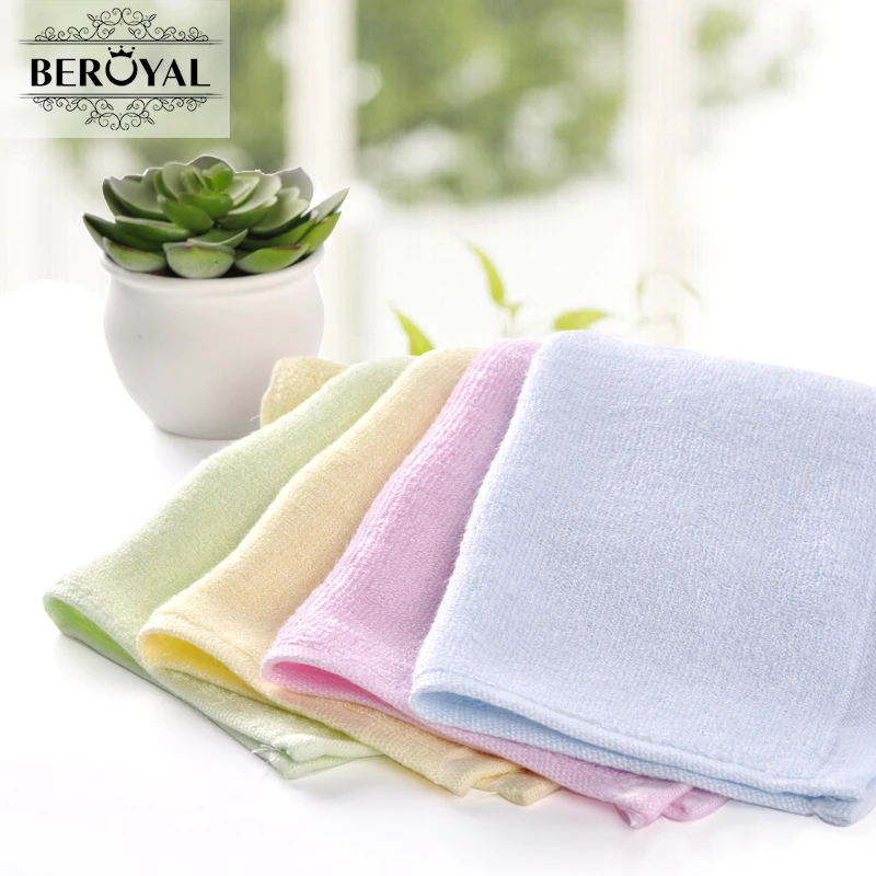 New 2017 Baby Towel 20pc/Lot Bamboo Hand Towel Baby Face Cloth Plain Dyed Children Bibs Soft