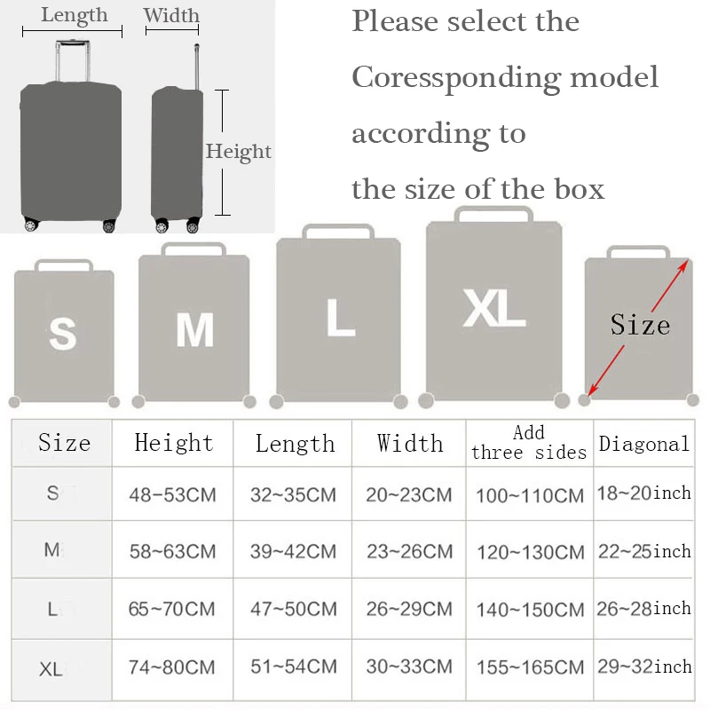 HMUNII Elastic Luggage Protective Cover For 19-32 inch Trolley Suitcase Protect Dust Bag Case Child Cartoon Travel Accessories HMUNII Elastic Luggage Protective Cover For 19-32 inch Trolley Suitcase Protect Dust Bag Case Child Cartoon Travel Accessories