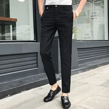 Новинка, летние мужские деловые повседневные брюки, вечерние Брюки для жениха и жениха