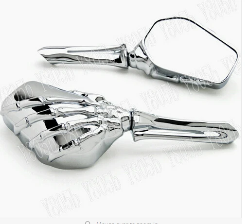 

Chrome Aluminum Skeleton Mirrors For Yamaha VStar 400 650 1100 1300 Virago Xv 250 535 750 1100 Road Star Custom Chopper Cruisers