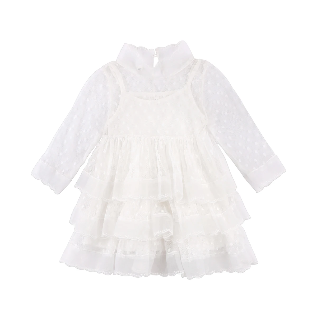 

Pudcoco 2019 Toddler Kids Baby Girl Princess Party Dot Lace Tulle Dress Outfit Ruffle Cute Clothes Summer Clothing