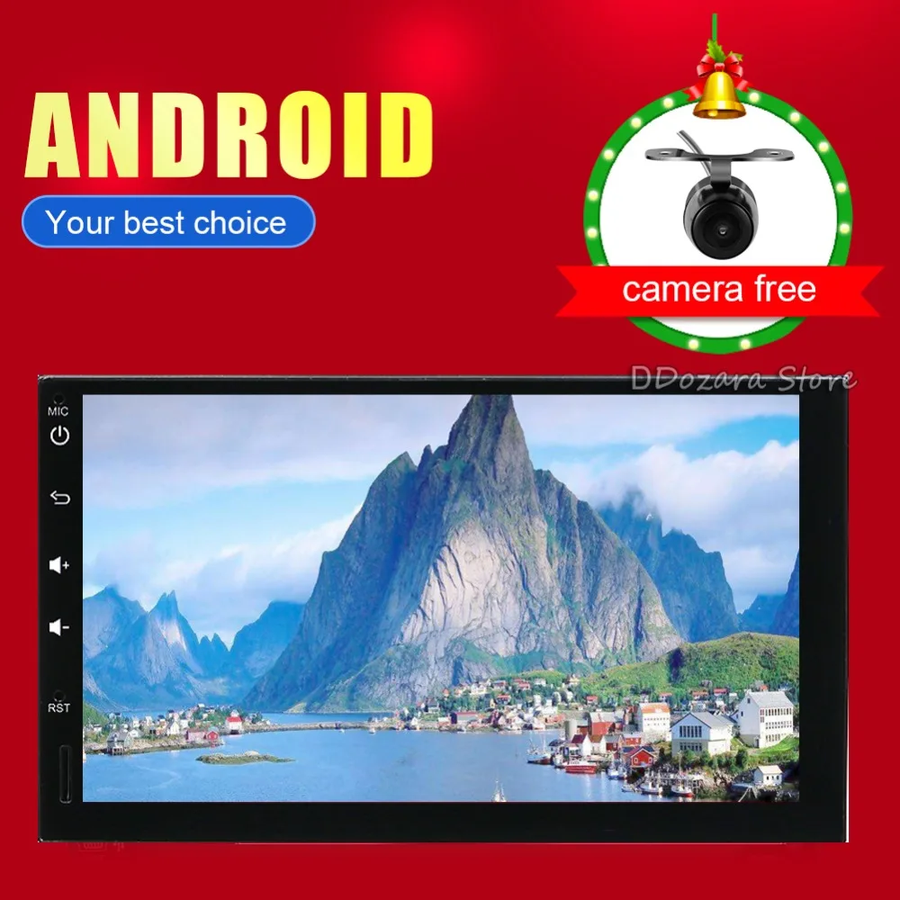 

Universal Autoradio Bluetooth GPS Car Multimedia Player Car Radio 2din 7" Android 8.1 with Wifi steering wheel Backup Camera