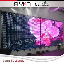 Полноцветный HD мягкий светодиодный дисплей P5 Крытый видео занавес для сцены