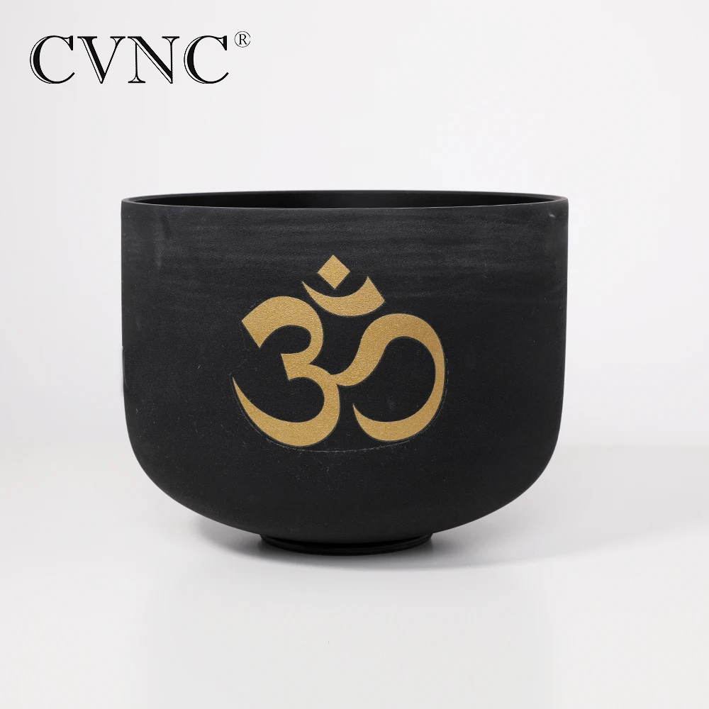 

CVNC 10" Note C/D/E/F/G/A/B Black Colored Chakra Quartz Crystal Singing Bowl