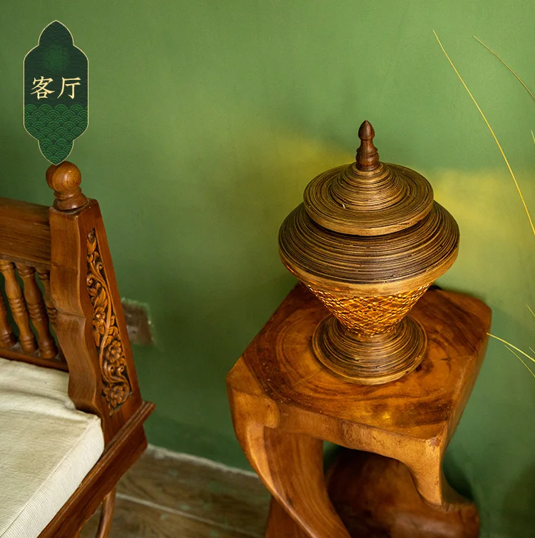 Креативная бамбуковая гостиная спальня бамбуковая прикроватная лампа тайская гостиничная Клубная винтажная декоративная настольная