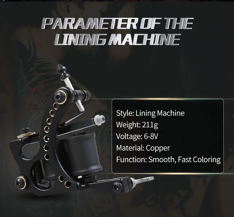 Máquina de Cobre Novo Design Dragonhawk Bobina Tatuagem Puro Envoltório Bobinas Armas Fornecimento 3 Pistola para tatuagem
