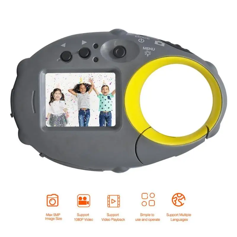 

1.5 inch 1080P Mini Digital Children Camera 5MP HD Projection Digital Camera Digital Portable Cute Neck Child Camcorder