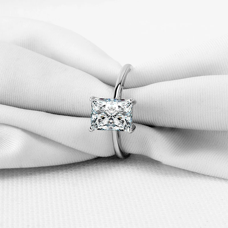 Colorfish Solitaire 925 Silver Engagement Ring Luxury 1 5 Carat Colorfish Solitaire 925 Silver Engagement Ring Luxury 1 5 Carat Rectangle Baguette Cut Wedding Band Rings For Women Jewelry Gift In From