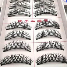 Макияж Горячие ресницы 10 пар двойные накладные ресницы натуральные толстые Скрещенные голые макияж
