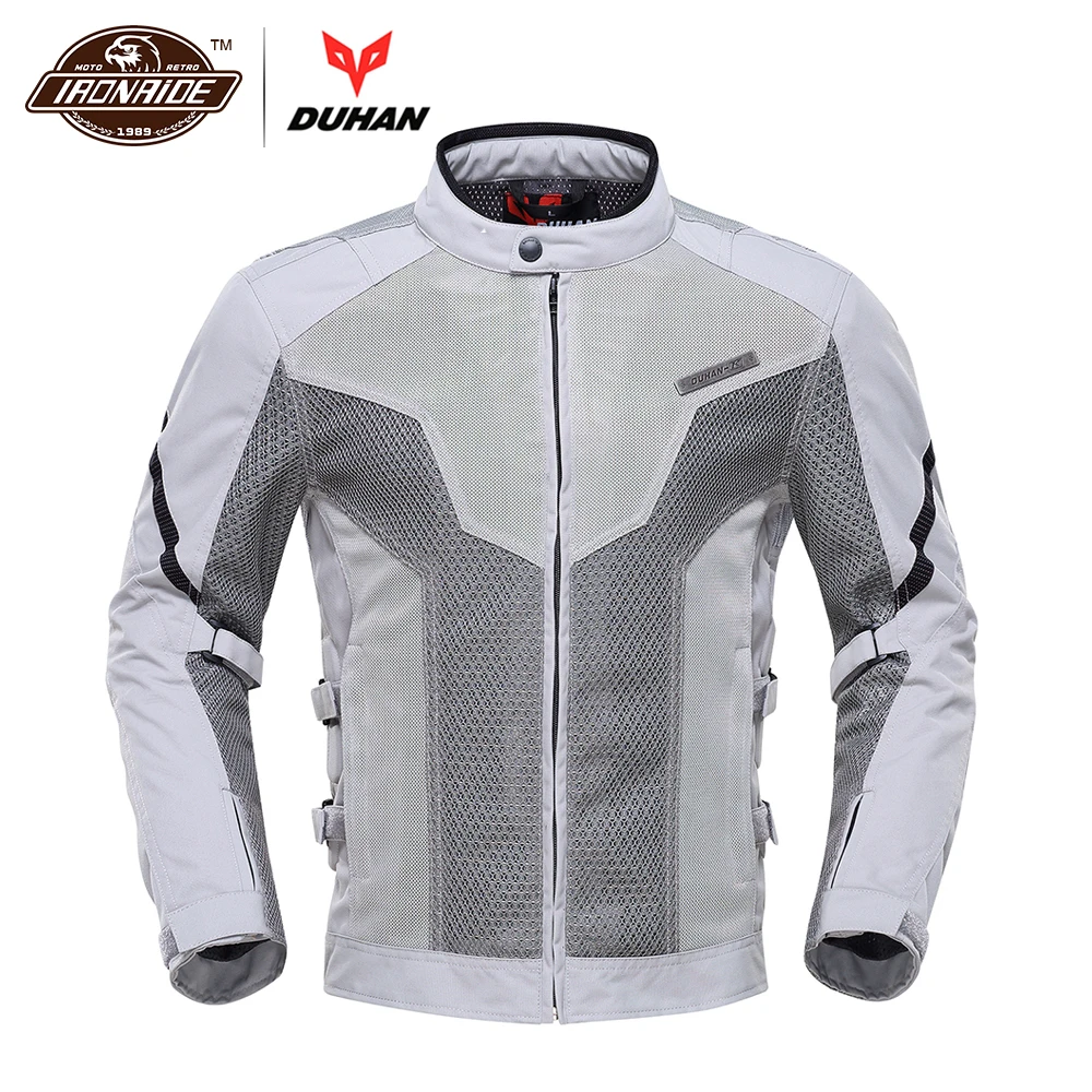 

DUHAN Motorcycle Jacket Spring Summer Moto Jacket Motocross Riding Clothing Breathable Motorcycle Jacket Men Protective Gear