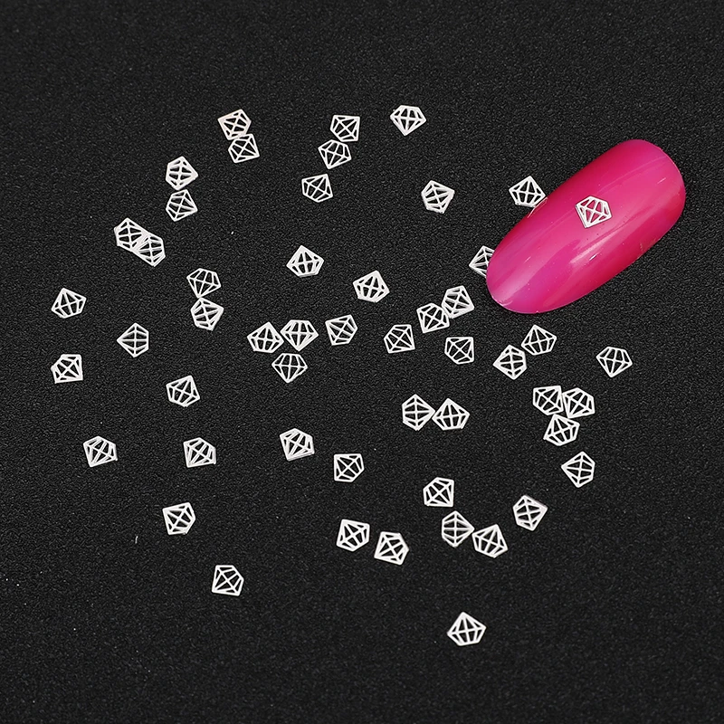 

100PCNail Art Decorations Gold Silver Metal butterfly Clown Decorations Nail Art DIY Charm Metal Studs Nail Art Decorations