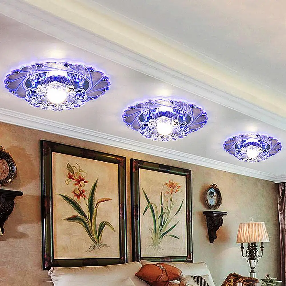 

Modern 25cm Round Super Bright LED Crystal Ceiling Light Lamp Decor