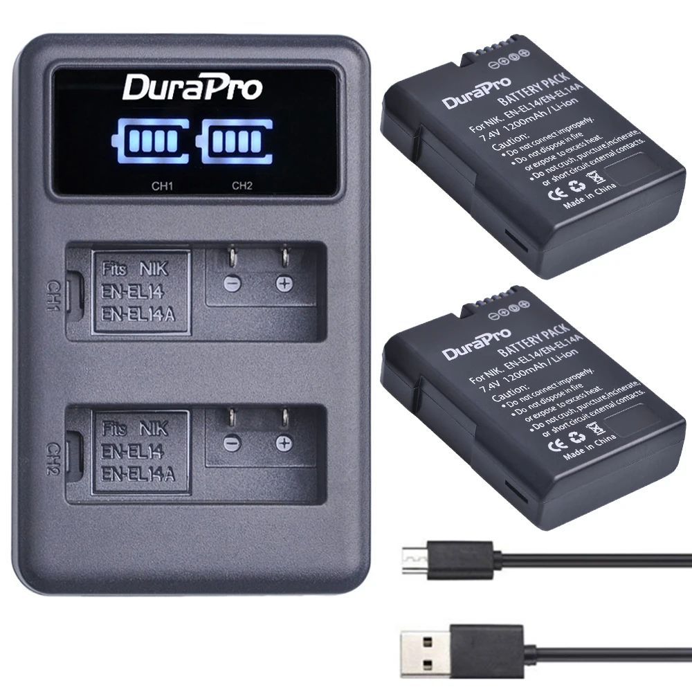 2pc EN-EL14 EN EL14 EL14A Rechargeable Li-ion Battery + LED USB Dual Charger for Nikon ENEL14 d5300 d5200 d5100 d3100 d3200 P710 2pc EN-EL14 EN EL14 EL14A Rechargeable Li-ion Battery + LED USB Dual Charger for Nikon ENEL14 d5300 d5200 d5100 d3100 d3200 P710