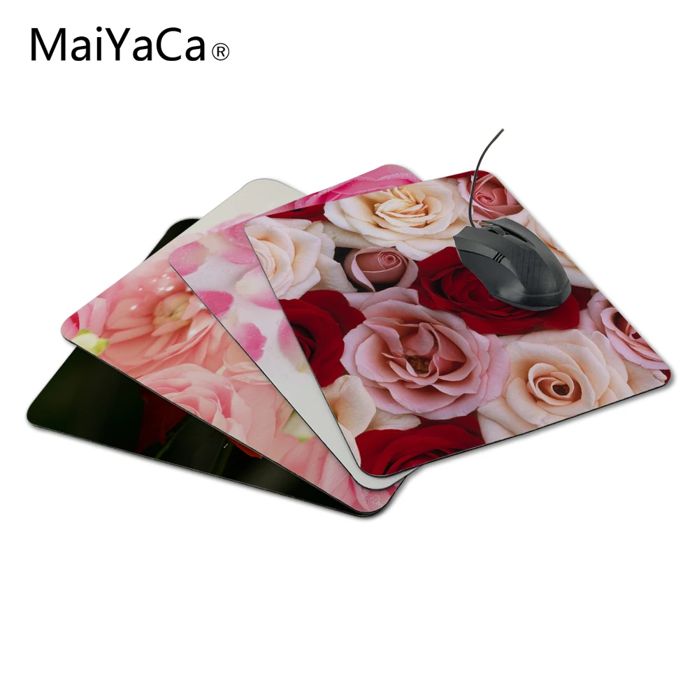 

Fragrant Rose Variety Colors Red Cream Color Roses Customize Mouse Pad Mat Keyboard Pad