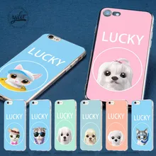 Модный чехол Lucky Dog Pink Cat Coque чехол для iPhone 7 для iPhone XS Max чехол для iPhone 6 S Чехол 7 plus 5 5S SE 8 6 7 X чехлы