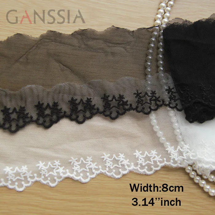 

1yrd/lot Width:8.0cm Elegant star mesh embroidered lace, Sewing accessories,garment trim lace star design lace for diy(ss-429)