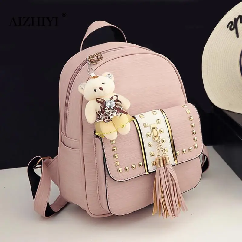Женский винтажный Рюкзак Mochila школьный рюкзак из искусственной кожи 3 шт./компл.