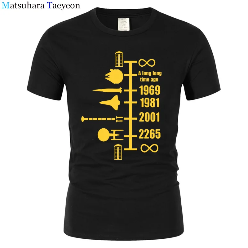 

SpaceShip Timeline T-Shirt Inspired by Doctor Who StarWars Star Trek Funny top cotton short sleeve t shirt Gift tshirt T111