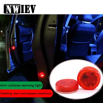 

NWIEV 2X Car Door Strobe Warning Lights LED lamps For Honda Civic Fit Accord Renault Megane 2 3 Duster Hyundai i30 Accessories