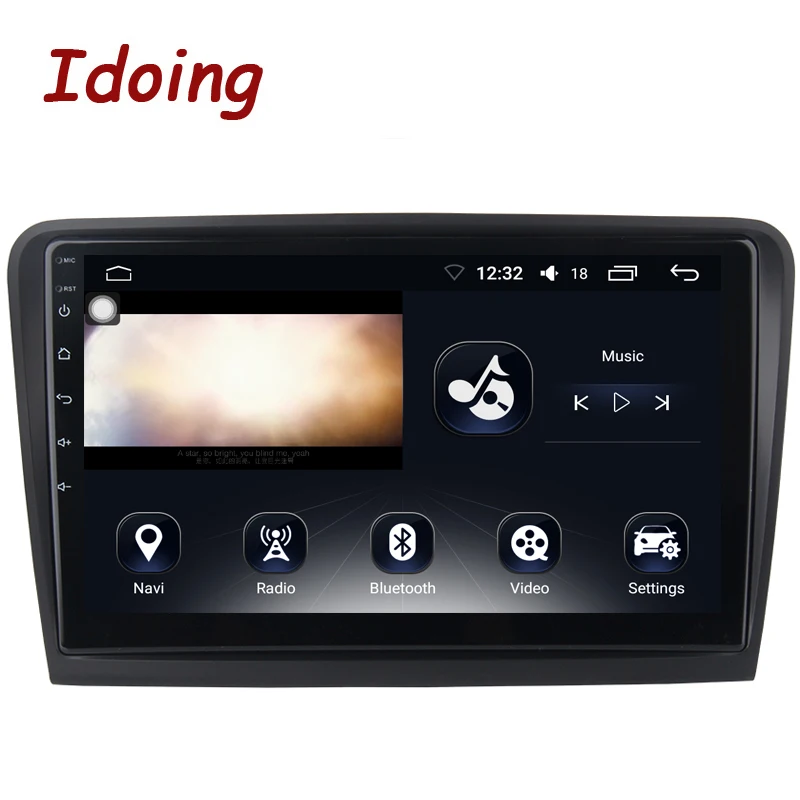 Clearance Idoing 1Din 9inch 2.5D IPS Android8.0 For Skoda Rapid 2013-2017 8Core Car Radio GPS Multimedia Player Support Navigation WIFI TV 5