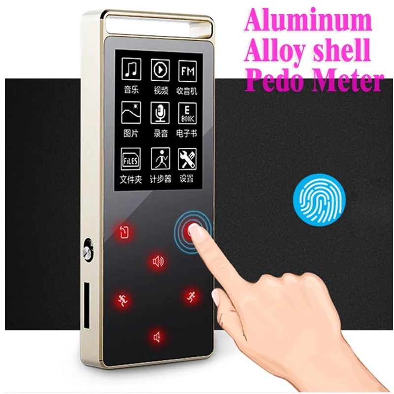 Оригинальный MP3 плеер RUIZU D01 bluetooth 8 ГБ сенсорный экран 1 дюйма диктофон FM