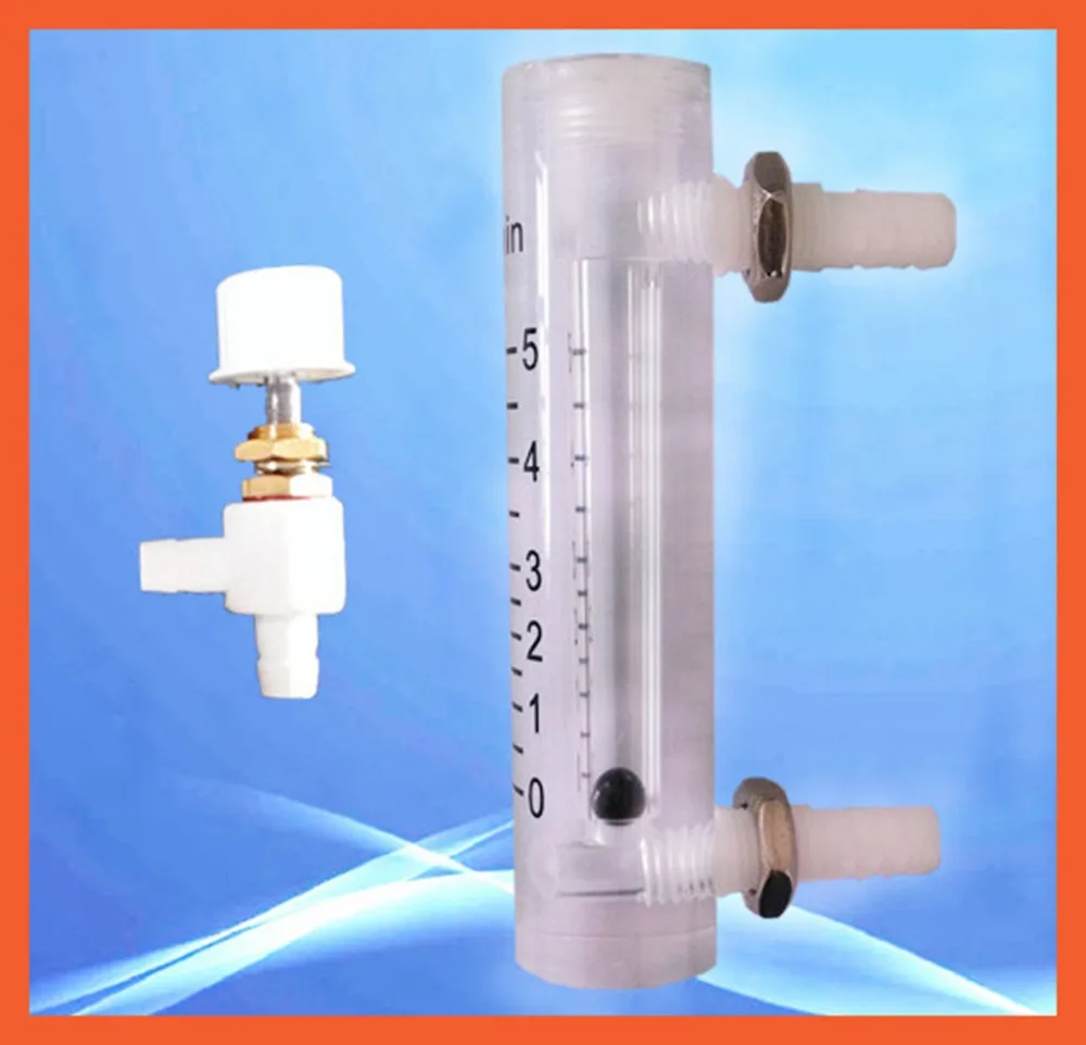 

LZQ-3 (0-5)LPM plastic air flowmeter (H=90mm Oxygen flow meter)with control valve for Oxygen conectrator ,it can adjust flow