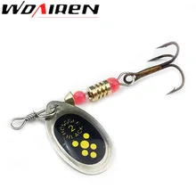 1pcs Hooks Spinner Spoon Lures Rotating 6cm 2.5g Fishing Lure metal sequins bait Hooks Peche Jig Anzuelos De Pesca WD-068