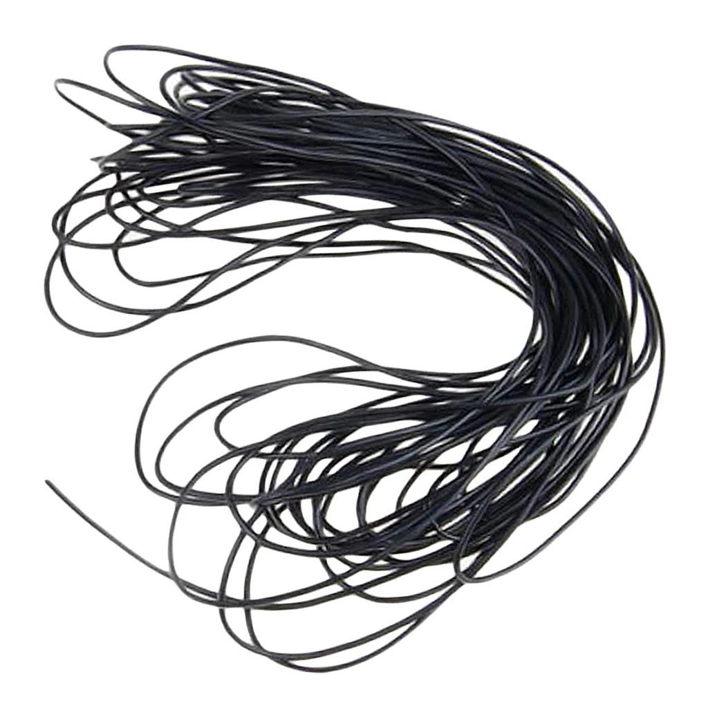 DIY Black 10M Round Leather Cord Chain, Jewelry Pendant Necklace Accessories Rope 1. 5mm