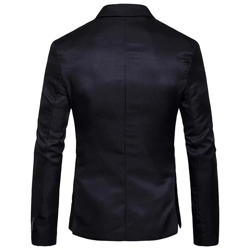 Seven solid color single-row slim fit Suit Single fashion cotton suit Men's Self-cultivation Pure-color Small coat Drop shipping