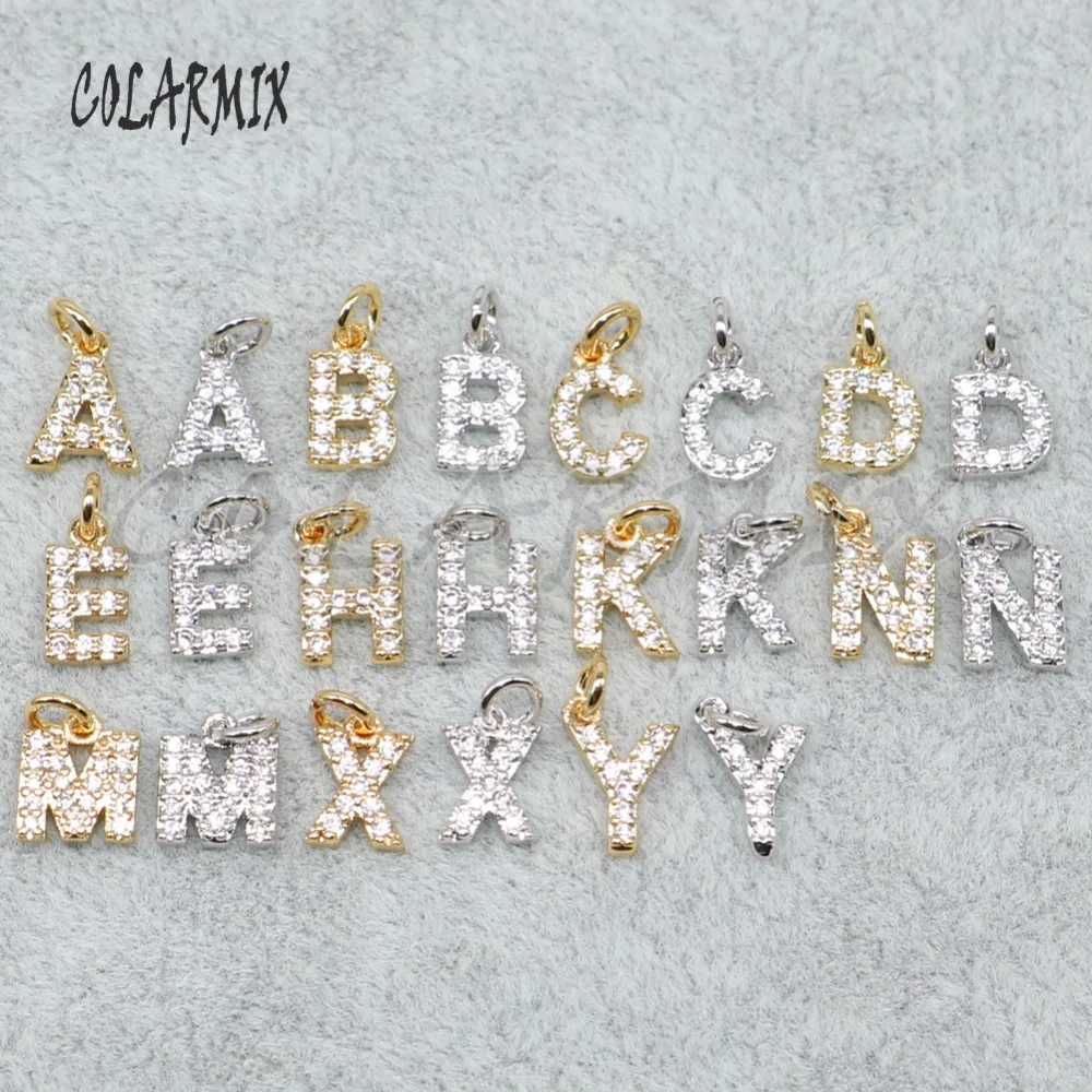 26 pieces Tiny letter pendants 26 letters jewelry charm pendants