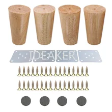 4 шт. дубовая древесина 300x58x38 мм мебельные ножки шкафа ножки стола ножки для дивана с железными прокладками прокладки винты