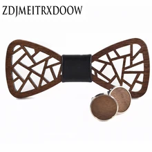 Новая посылка, необычный деревянный галстук-бабочка, резной высококачественный мужской свадебный Повседневный модный деревянный галстук-бабочка для мужчин