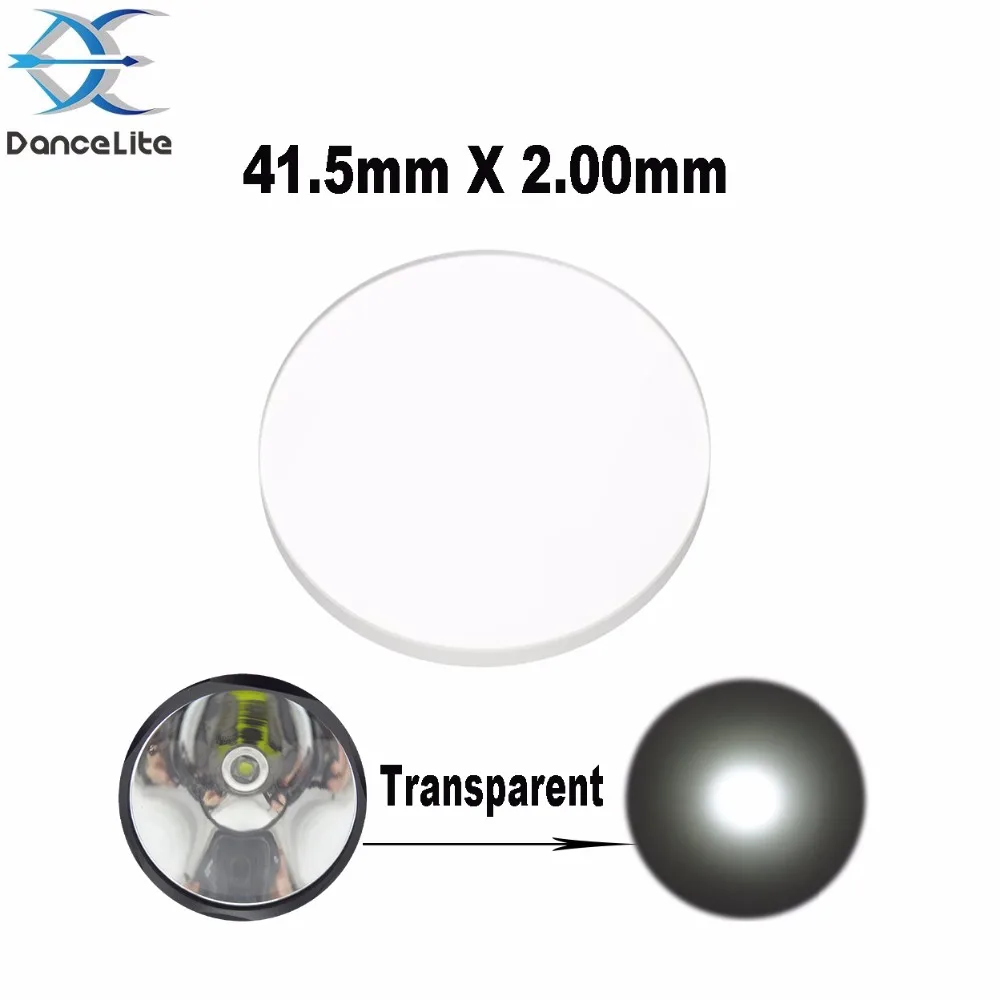 2 шт./лот, новинка 41,5 мм x 2,0 мм, прозрачный стеклянный фильтр для объектива C8 C12 светодиодный фонарик, фонарь, фонарь