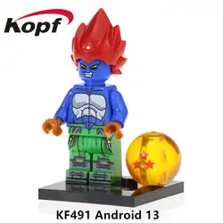 50 шт. KF491 строительные блоки Dragon Ball Z цифры Android 13 Zamasu счета Гоку Ssj Xeno Dyspo Кирпичи подарок кукла для детских игрушек