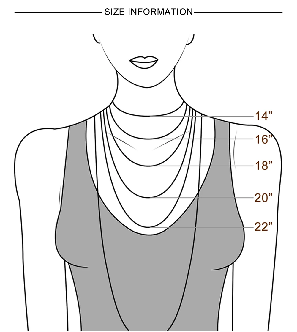 Necklace size information