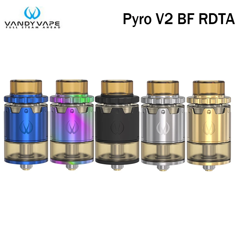 

Original Vandy Vape Pyro V2 BF RDTA Atomizer Bottom Feed Top Fill VandyVape Pyro V2 Vape Tank Electronic Cigarette Vape