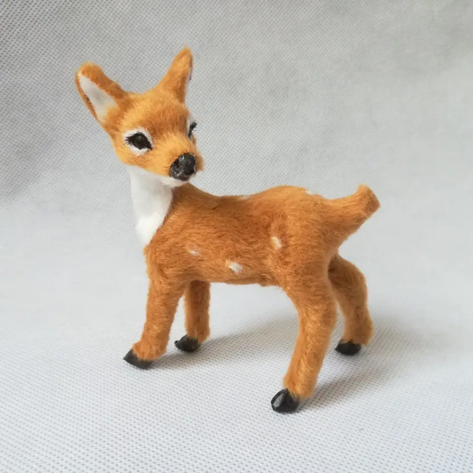 Игрушка из полиэтилена и меха sika deer 8x9 см с поворотом на голову модель для