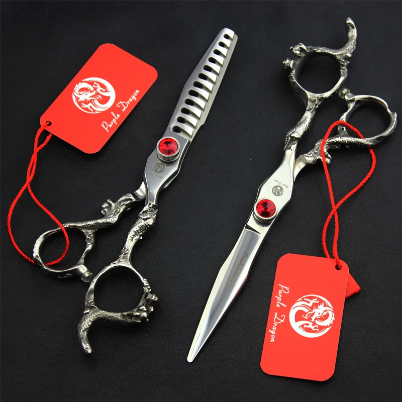 

Japan 440C 6.0 inch hair scissors 2018 Professinal Professional barber scissors hair thin scissors and cut scissor for salon