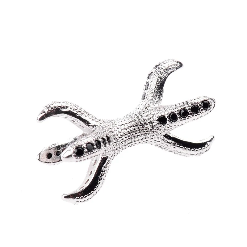 

PDFLKR Eight Claw Zircon Beads CZ Copper Eight Claw Gasket Connector Amulet Ladies Men's Natural Stone Bracelets Jewelry Making
