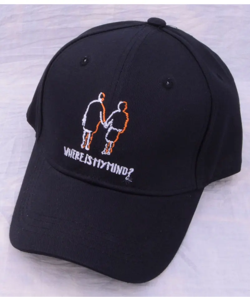 baseball cap men women baseball cap hip hop cotton black white embroidery baseballcap with two men hand in hand Letter cap (17)
