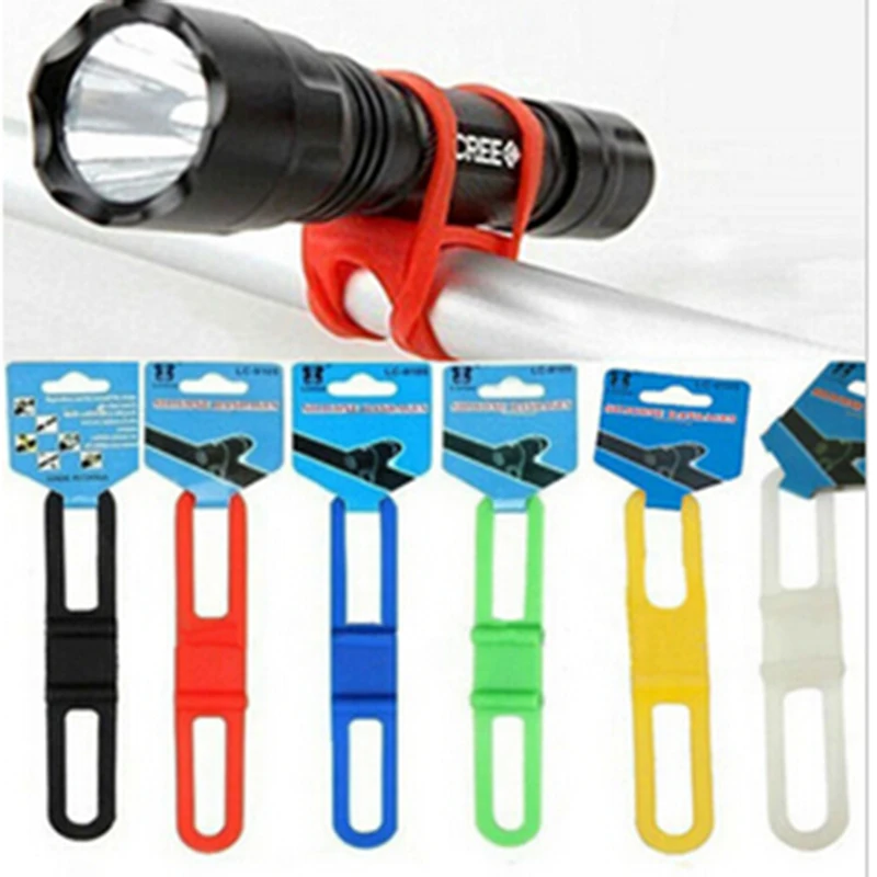 

Bicycle Handlebar Silicone Strap Bike Light Holder Band Phone Fixing Elastic Tie Rope Cycle Bicicleta Torch Flashlight Bandages