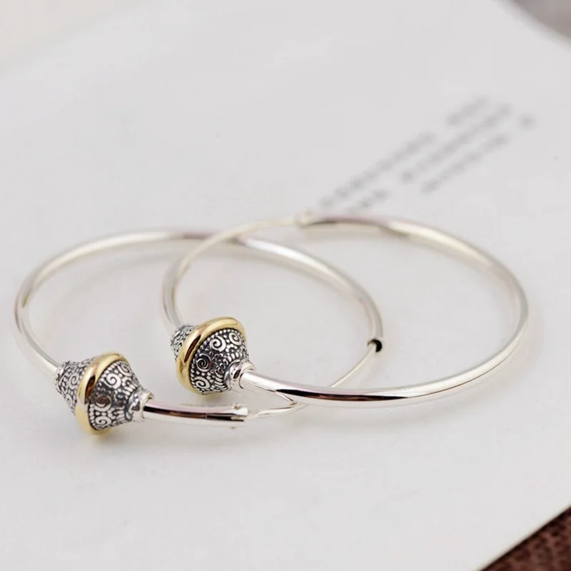 

2019 Clip On Ears On Ears Jemmin Emperor Jewelry Line S925 Archaize Process Simple New Female Ear Ring Thai Wholesale