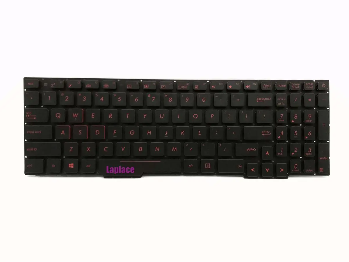 Новая английская красная или белая клавиатура с подсветкой для Asus FX553VD FX553VE без