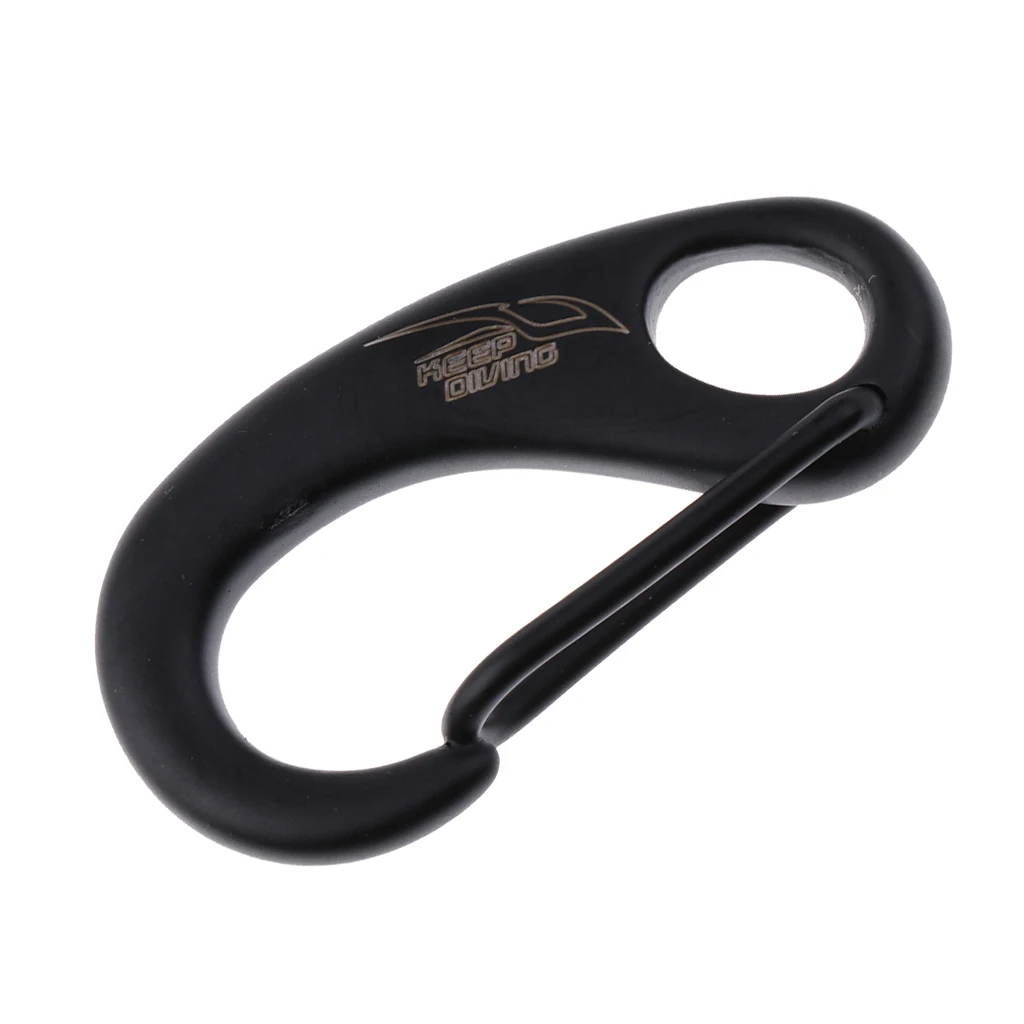 Perfeclan Spring Snap Hook Clip Quick Link Carabiner Scuba Diving Snorkeling Accessories Black 50mm/70mm 