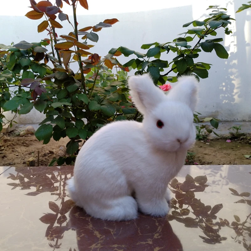 

3 pcs simulation rabbit animal doll children plush toy rabbit animal bunny model gift teaching props deco DY80038