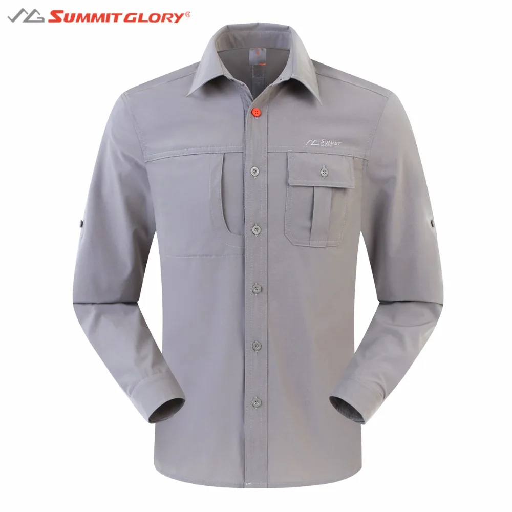 Summit Glory Hiking Shirts Men Spring Autumn Outdoor Clothing Quick Dry