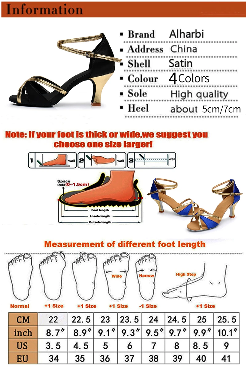 Alharbi/Женская обувь для латинских танцев; женская обувь для латинских танцев; бальное Танго Сальса; Танцевальная обувь на каблуке 5 см и 7 см