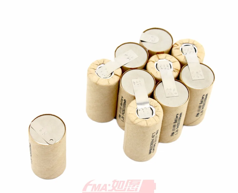 Ni Cd Sub C SC 12 в 1200 1500 1800 мАч Powertools перезаряжаемая батарея &quotсделай сам&quot KD512 1120 tyl Cell
