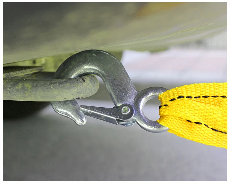 شحن مجاني سيارة حبل للسحب 4 M النايلون سحب حزام الثقيلة 5 طن خطافات معدنية الطوارئ 13.1Ft