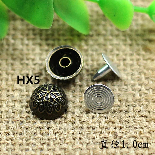 14 Small Rivets Buttons Variety of Flower Letter Metal Rivets Buttons Denim Buckles